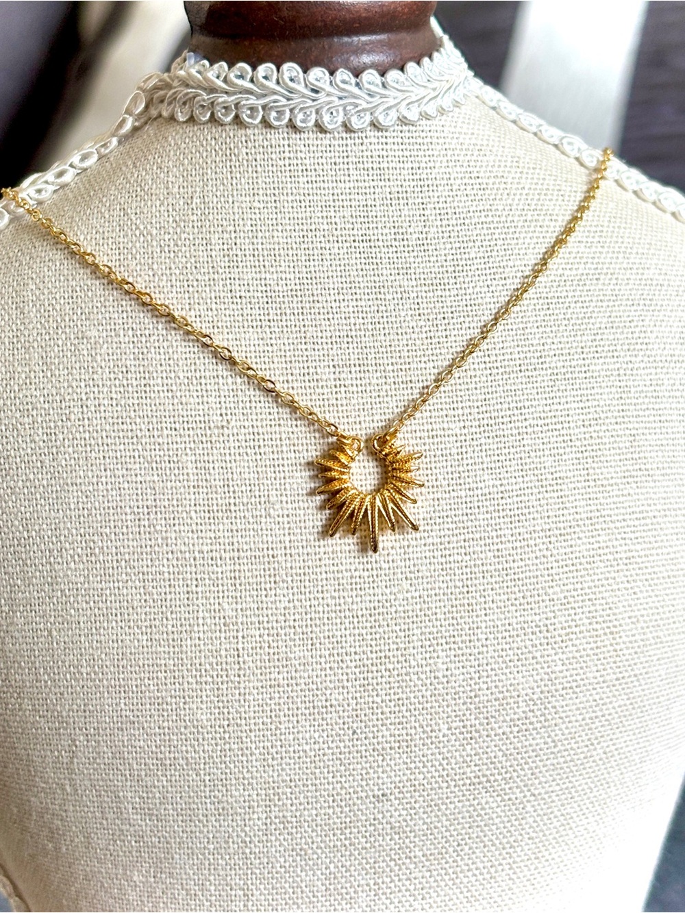 Sunburst Pendant Necklace - Women Jewelry